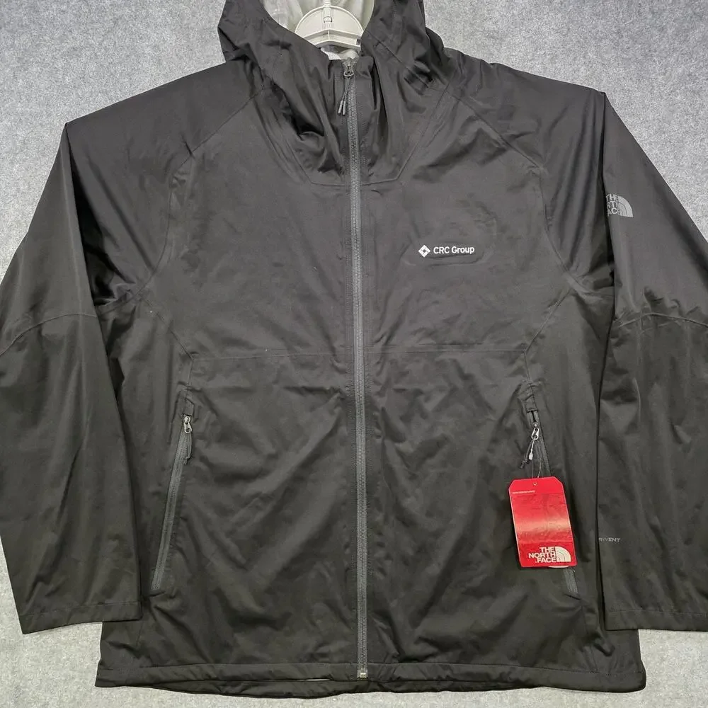 The North Face‎ All Weather Jacket Mens 2XL Black DryVent Hooded Hike Waterproof